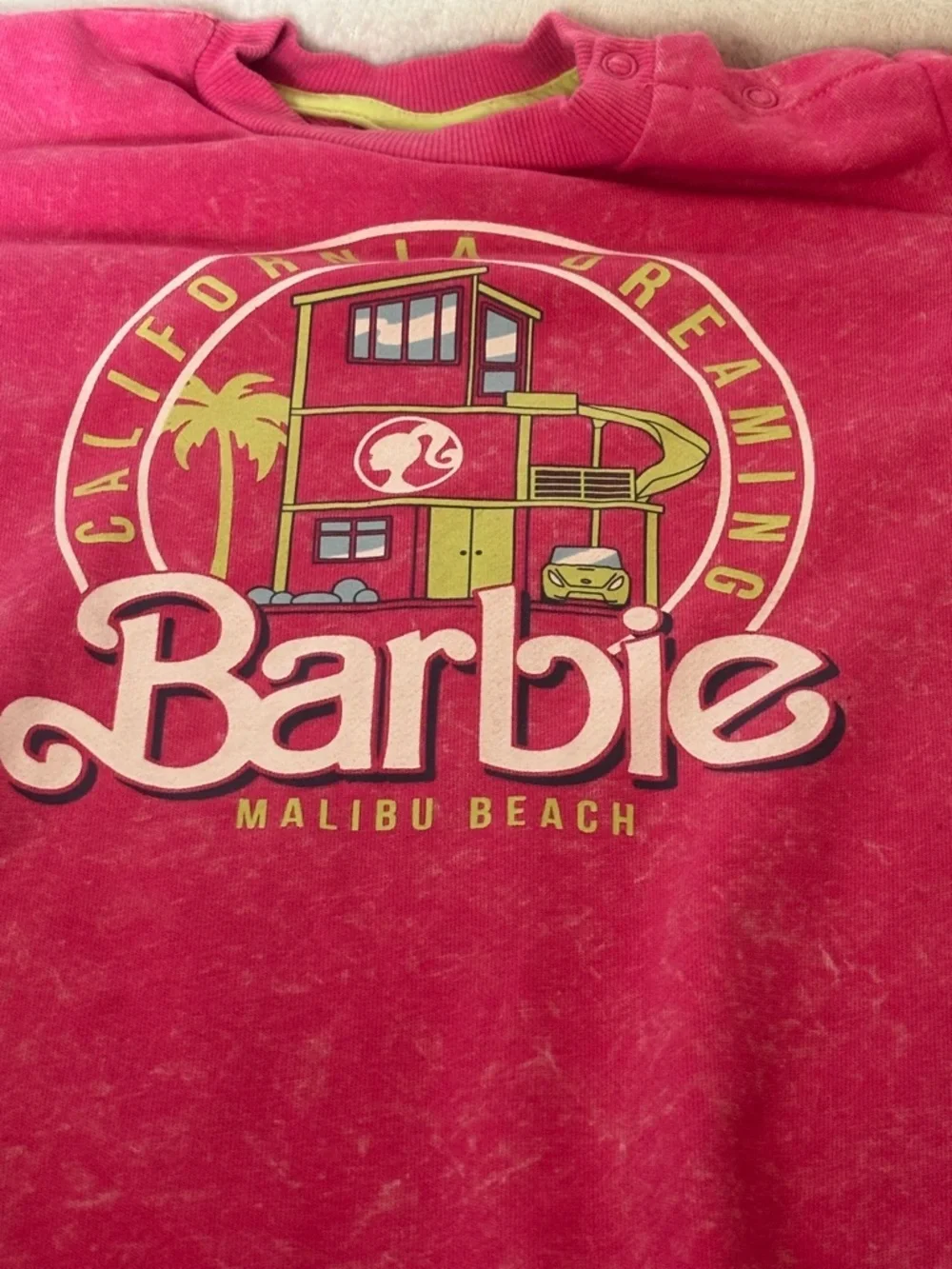 Barbie Baby Girl Romper 18M Pink Acid Wash One Piece Y2K Vintage Style